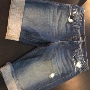 Joes cuffed distressed  jean shorts